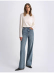 Classic retro old money style straight slim jeans