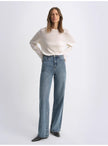 Classic retro old money style straight slim jeans