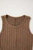 Sea Green Slim Ribbed Mineral Wash Tank Top