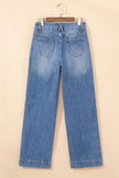 Ashleigh Blue Double Button Zip Fly Straight Leg Jeans