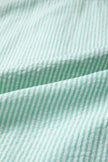 Sky Blue Stripe Leopard Contrast Collar Short Sleeve Shirt