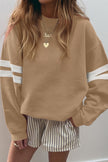 White Varsity Striped Detail Drop Shoulder Oversized Sweatshirt