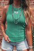 Sea Green Slim Ribbed Mineral Wash Tank Top