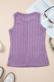 Sea Green Slim Ribbed Mineral Wash Tank Top