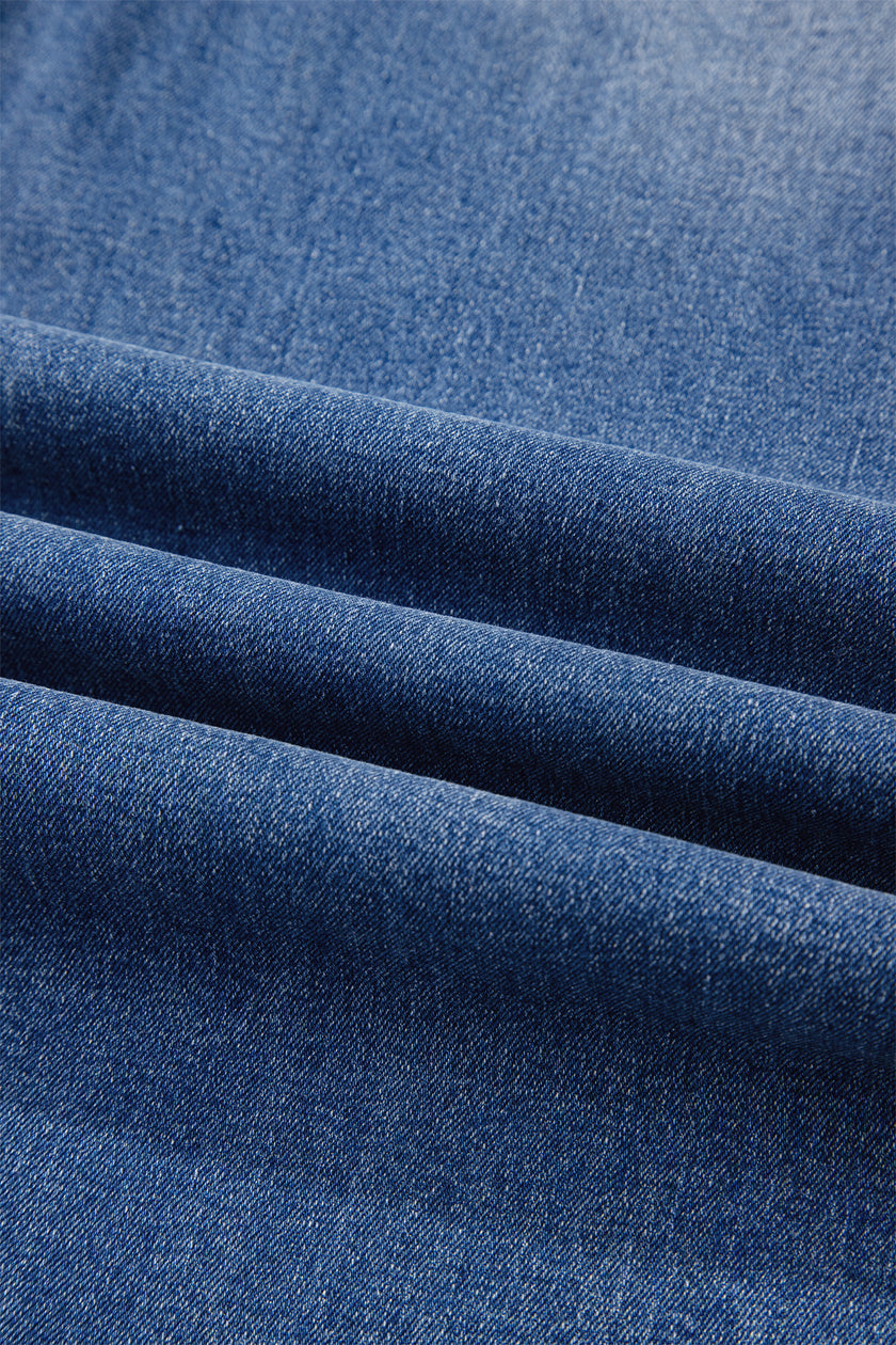 Ashleigh Blue Double Button Zip Fly Straight Leg Jeans