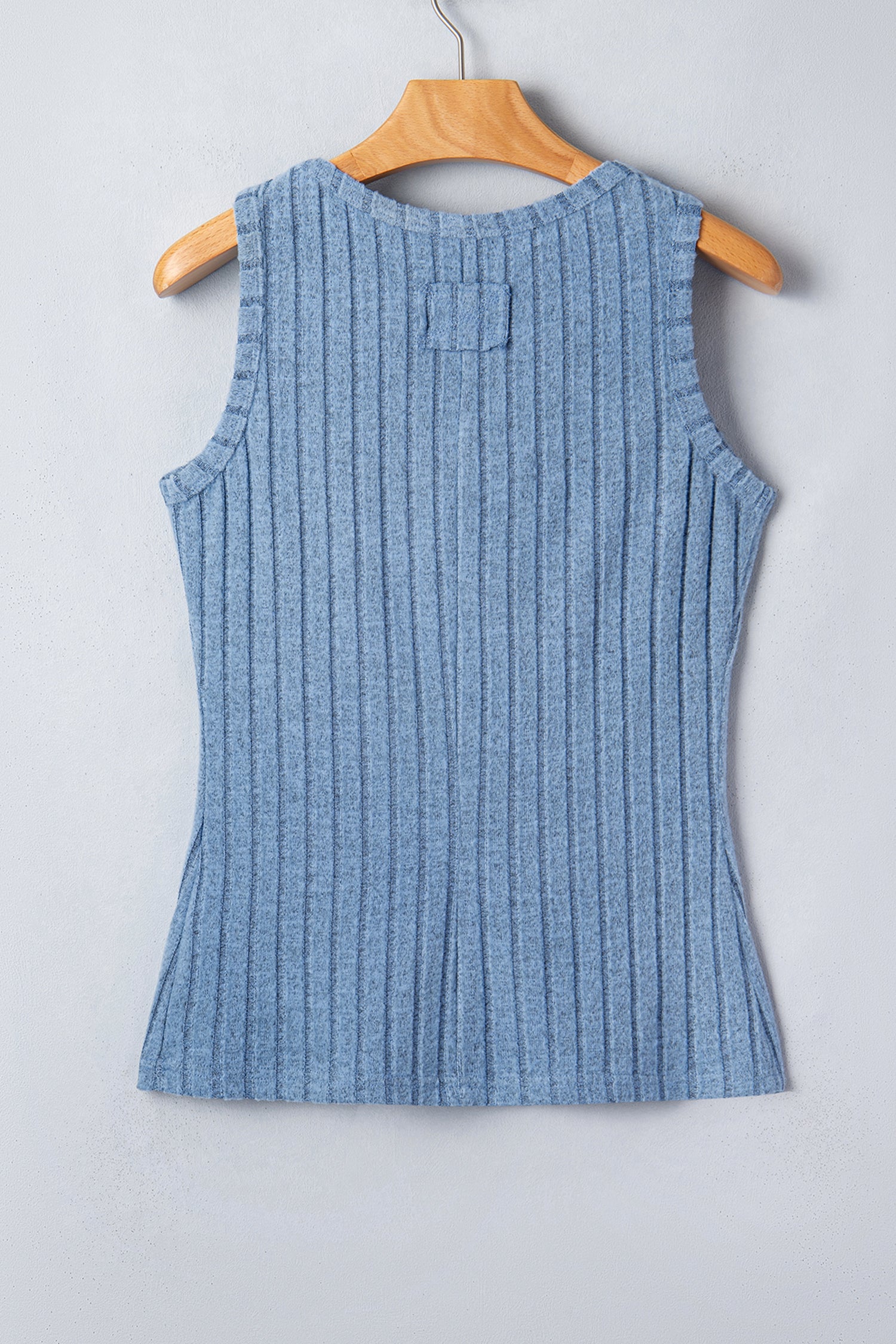 Sea Green Slim Ribbed Mineral Wash Tank Top