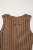 Sea Green Slim Ribbed Mineral Wash Tank Top