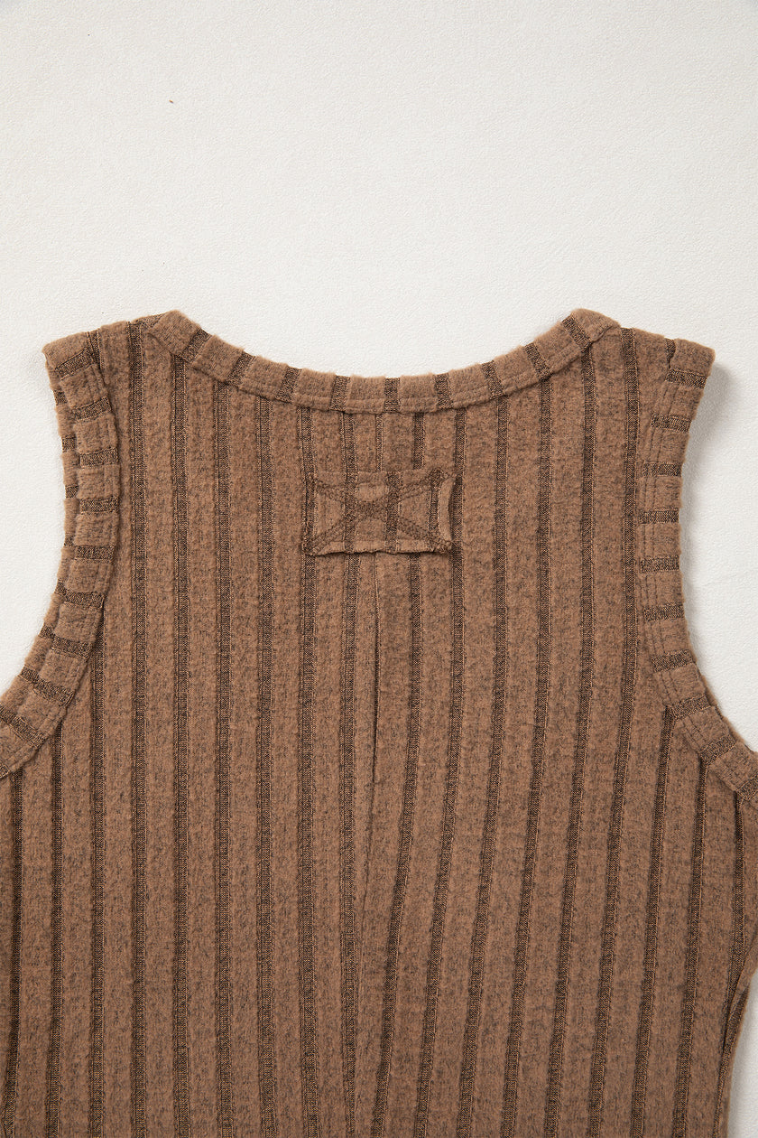 Sea Green Slim Ribbed Mineral Wash Tank Top