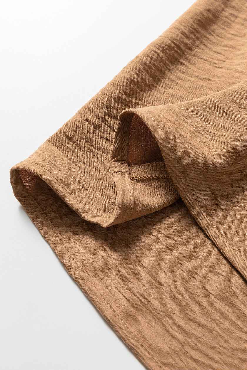 Black Contrast Leopard Print Patchwork Polo Collar Buttons Front Ruffled Long Sleeve Blouse