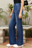 Ashleigh Blue Double Button Zip Fly Straight Leg Jeans