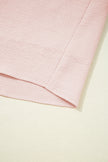 Light Pink Textured Flutter Sleeve Square Neck Bow Back Mini Dress