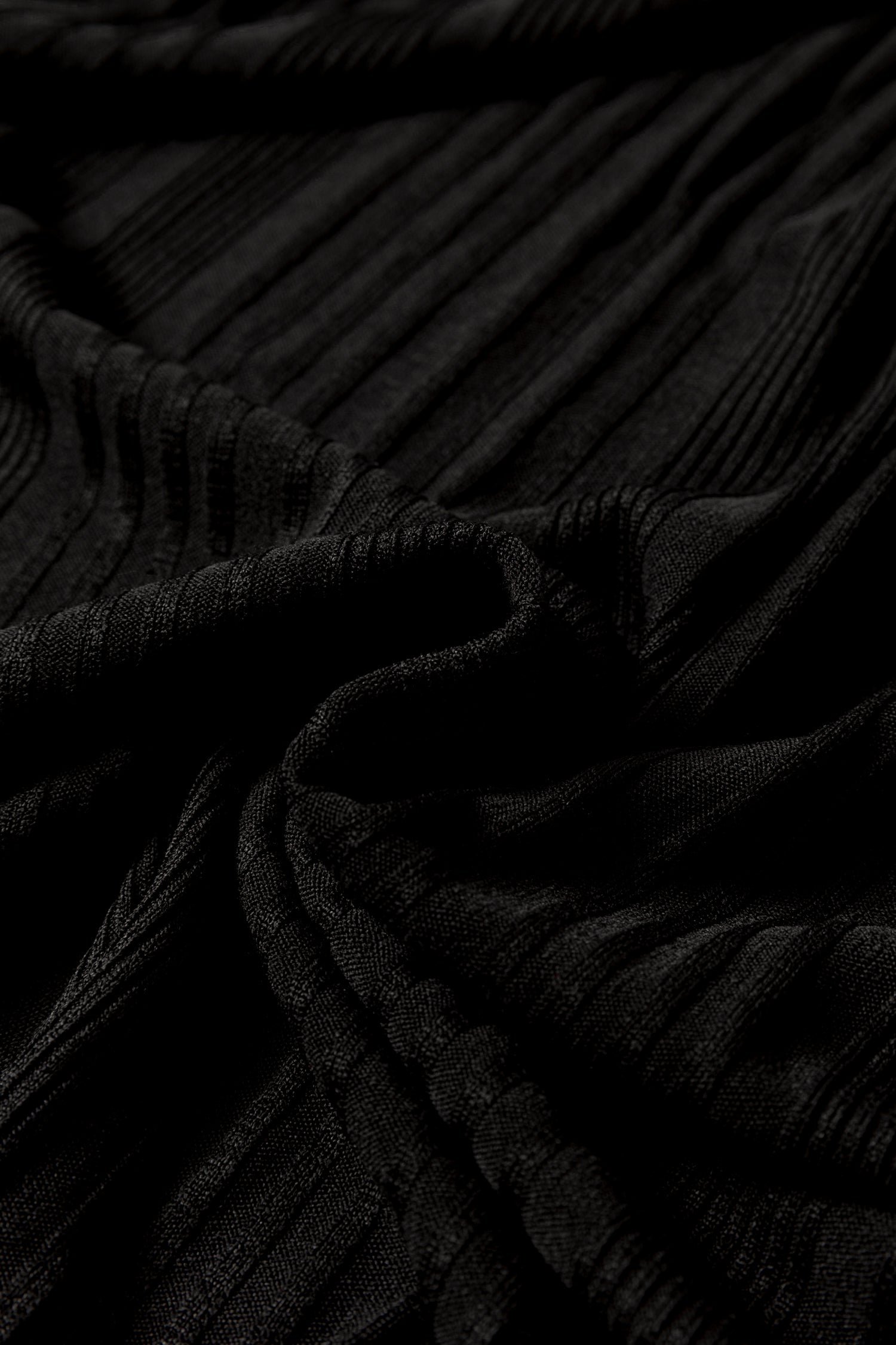 Black Ribbed Open Front Knitted Top with Pockets