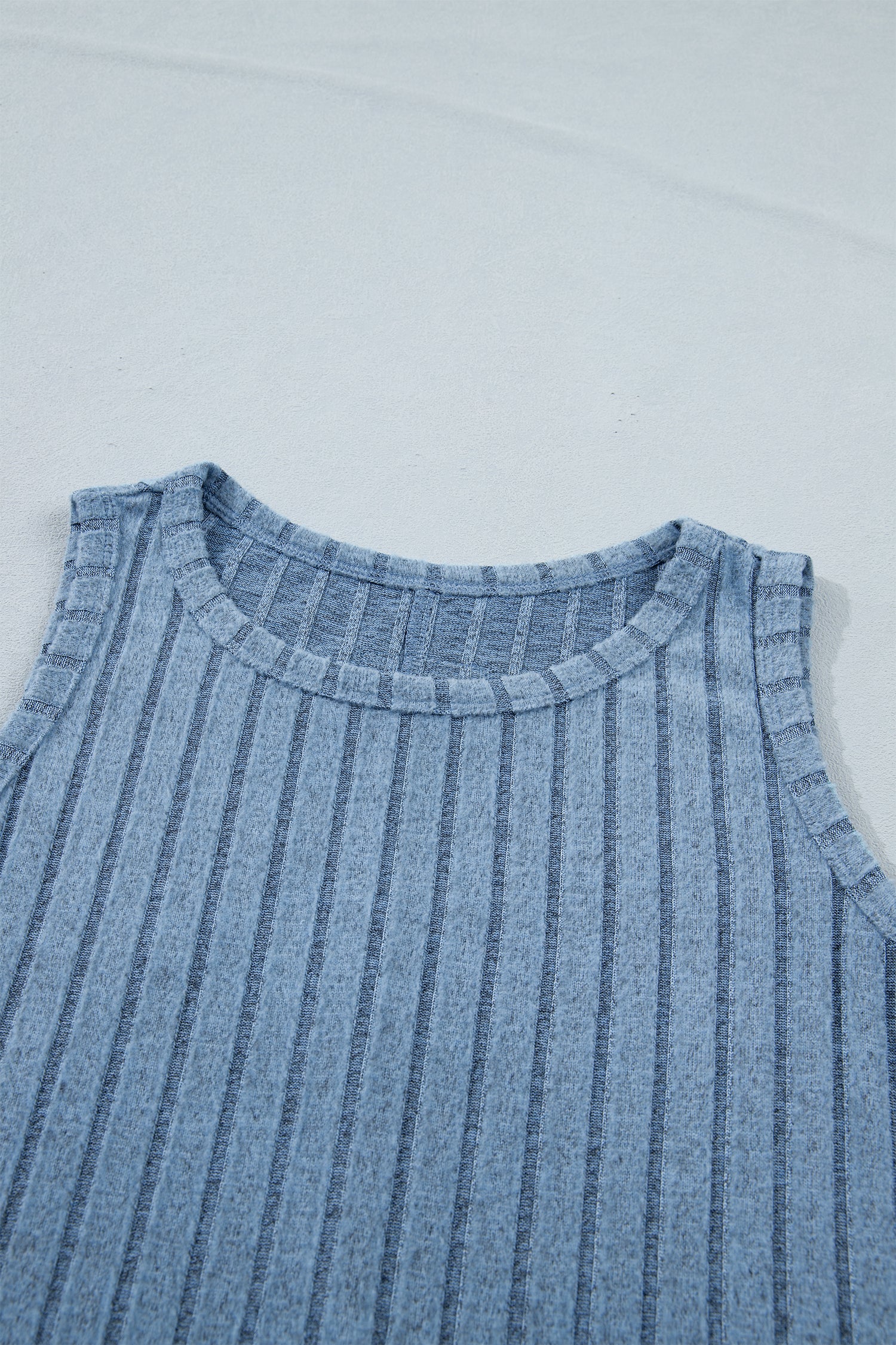 Sea Green Slim Ribbed Mineral Wash Tank Top