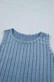 Sea Green Slim Ribbed Mineral Wash Tank Top
