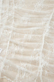 White Exposed Seam Ruched Sheer Floral Mesh Top