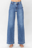 Ashleigh Blue Double Button Zip Fly Straight Leg Jeans