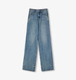 Classic retro old money style straight slim jeans