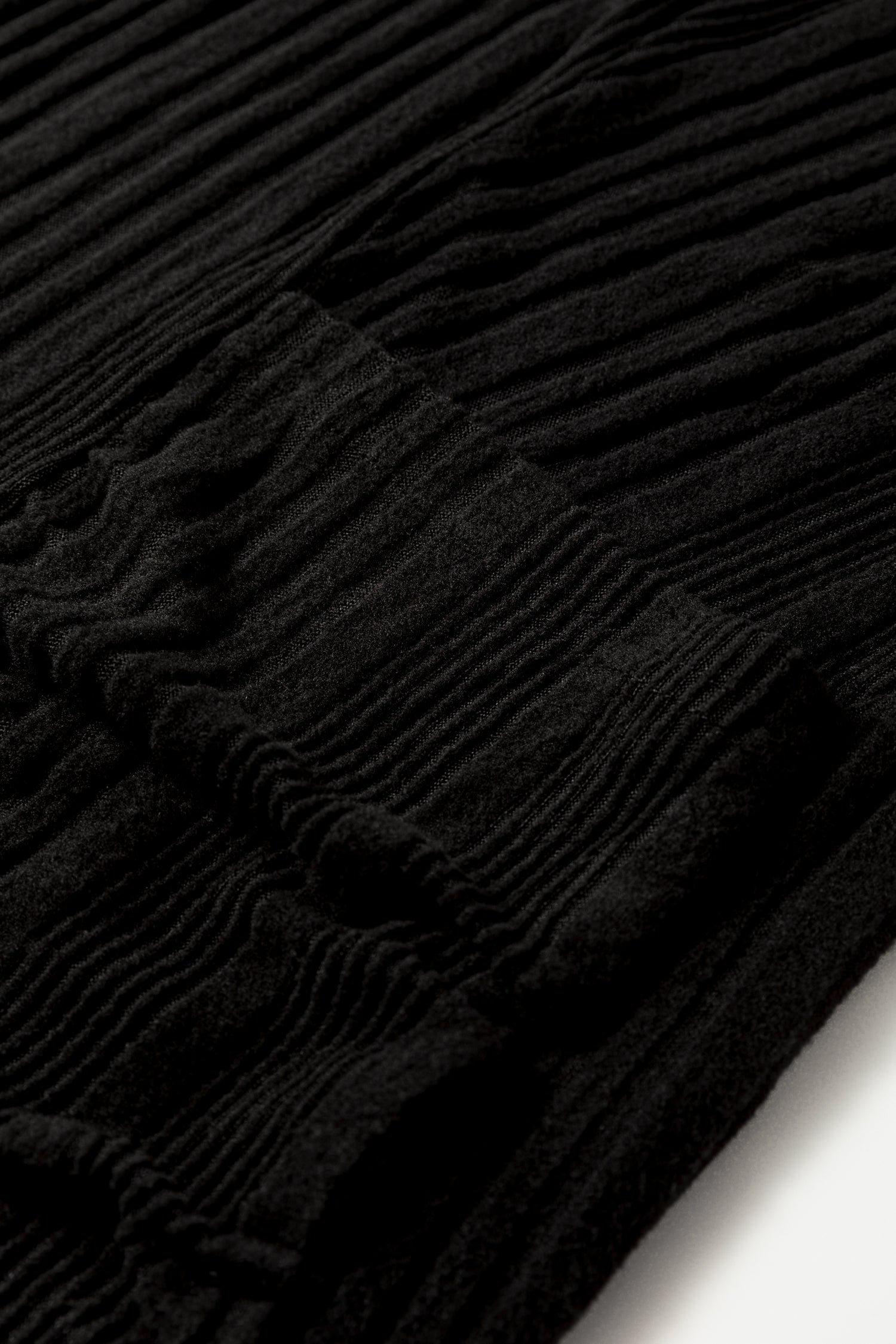 Black Ribbed Open Front Knitted Top with Pockets