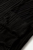 Black Ribbed Open Front Knitted Top with Pockets