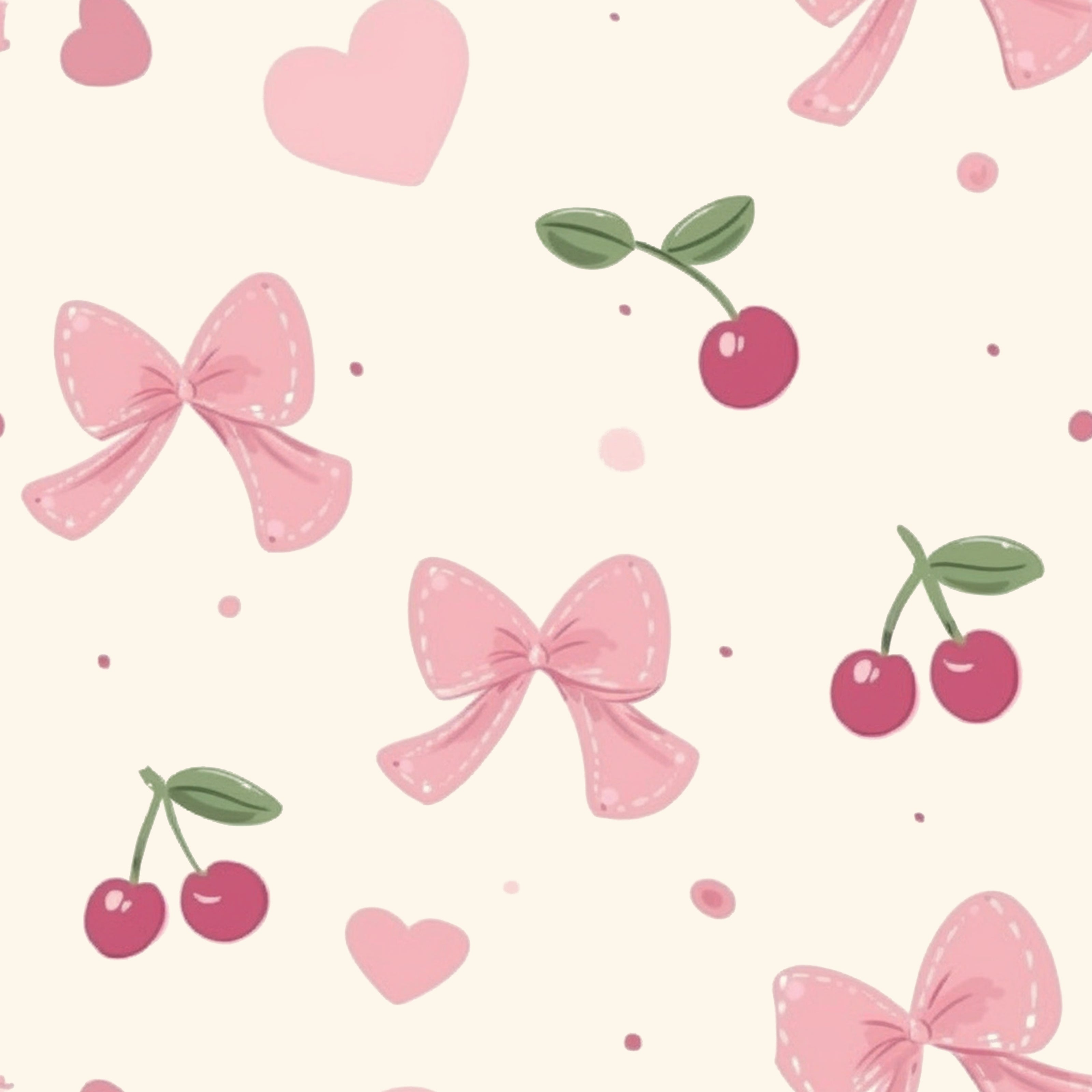 Pink Bow Print Contrast Pipping Short Pajamas Set