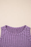 Sea Green Slim Ribbed Mineral Wash Tank Top