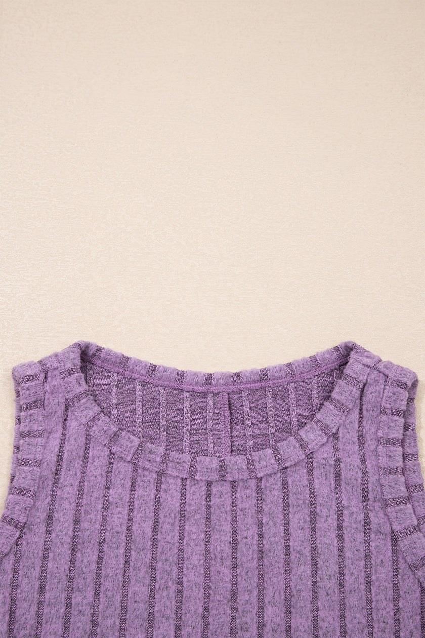 Sea Green Slim Ribbed Mineral Wash Tank Top