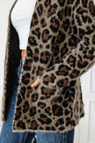 Brown Leopard Open Casual Cardigan