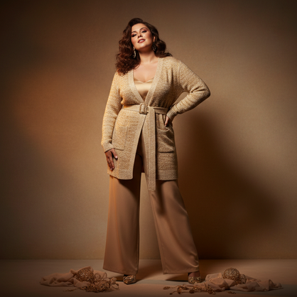 Curvy girls cardigans horizontal