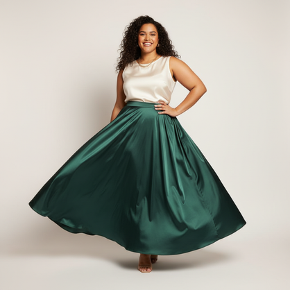Curvy model in skirt - square