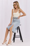  denim skirt model 228031 Factory Price 