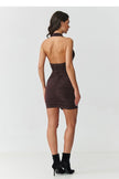  Short dress model 228319 Makadamia 