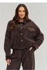  Corduroy jacket model 232013 Makadamia 