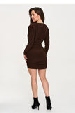  Short dress model 232059 Makadamia 