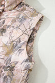 Brown Camo Leaf Print Winter Puffer Vest