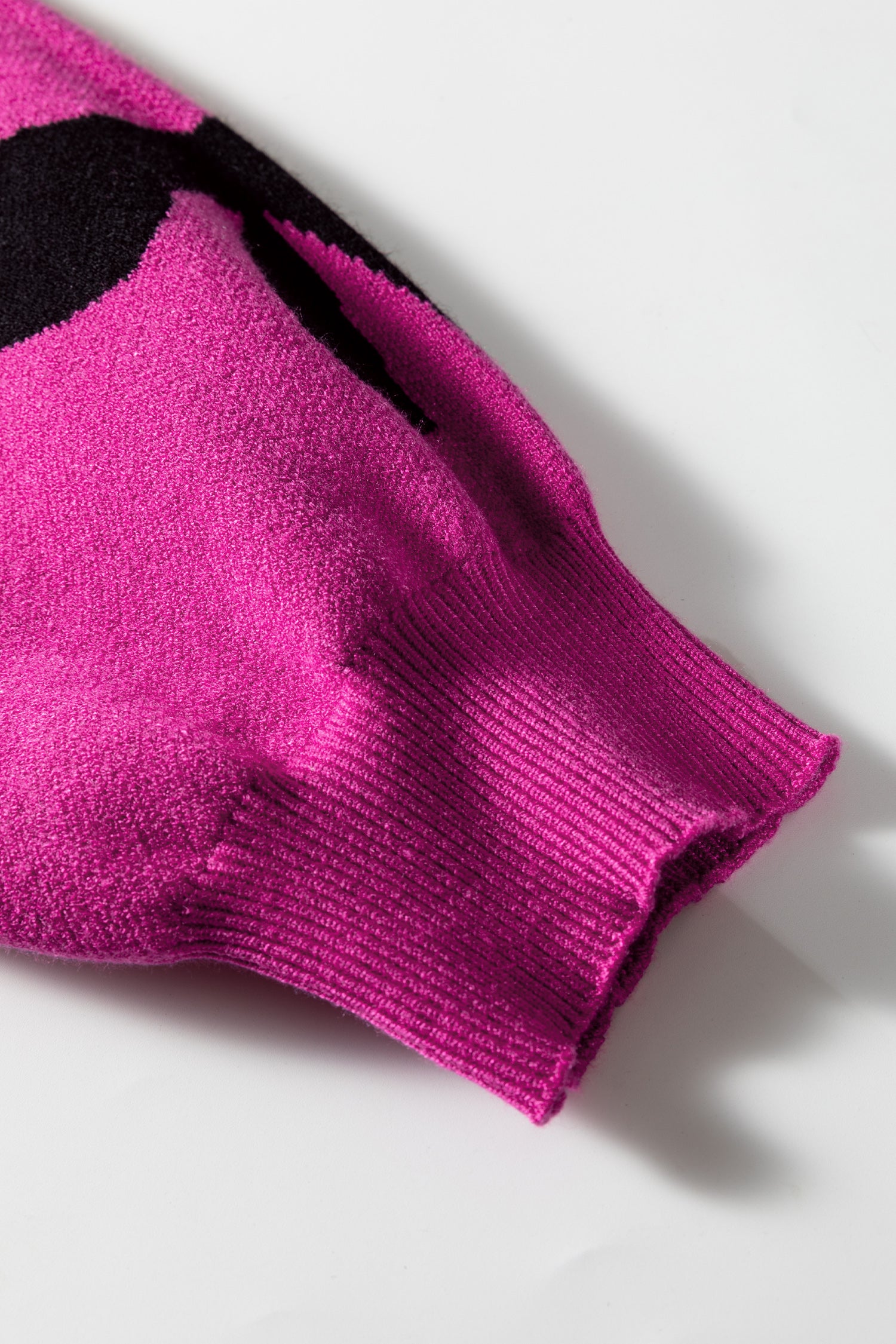 Blackish Green Pearl Embellished Bow Pattern Loose Sweater