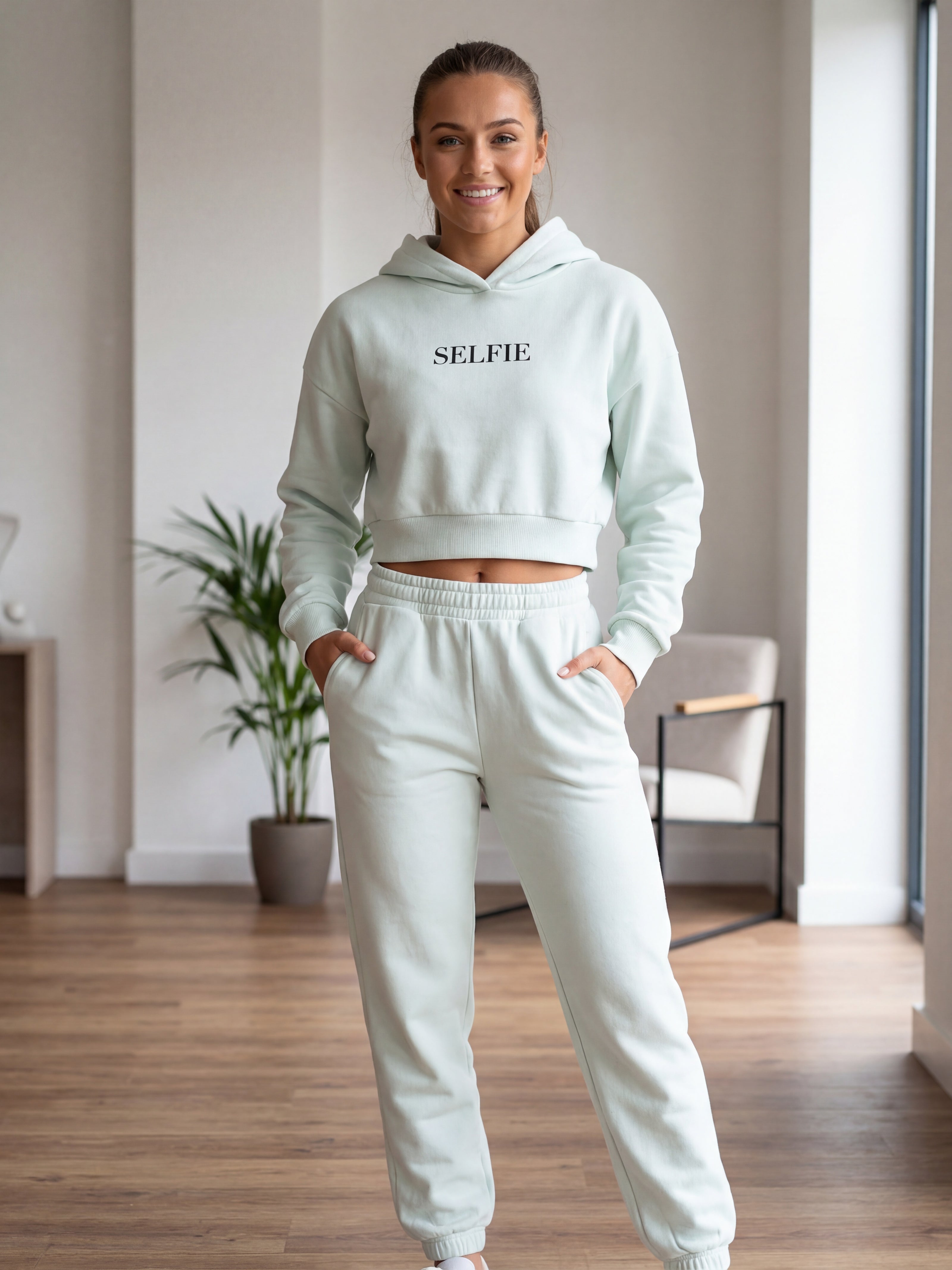 Σετ Crop Hoodie & Φόρμας | Παστέλ Φόρμα σε 3 Χρώματα