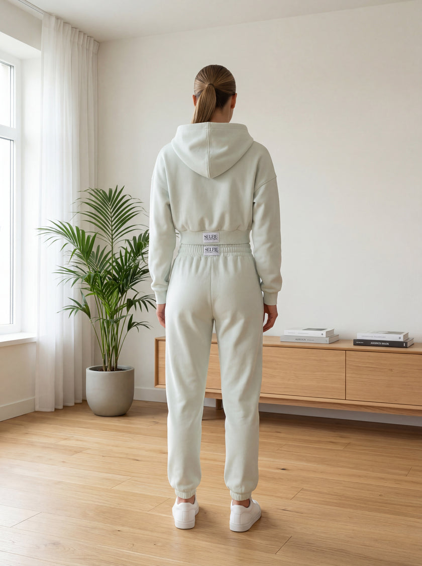 Σετ Crop Hoodie & Φόρμας | Παστέλ Φόρμα σε 3 Χρώματα