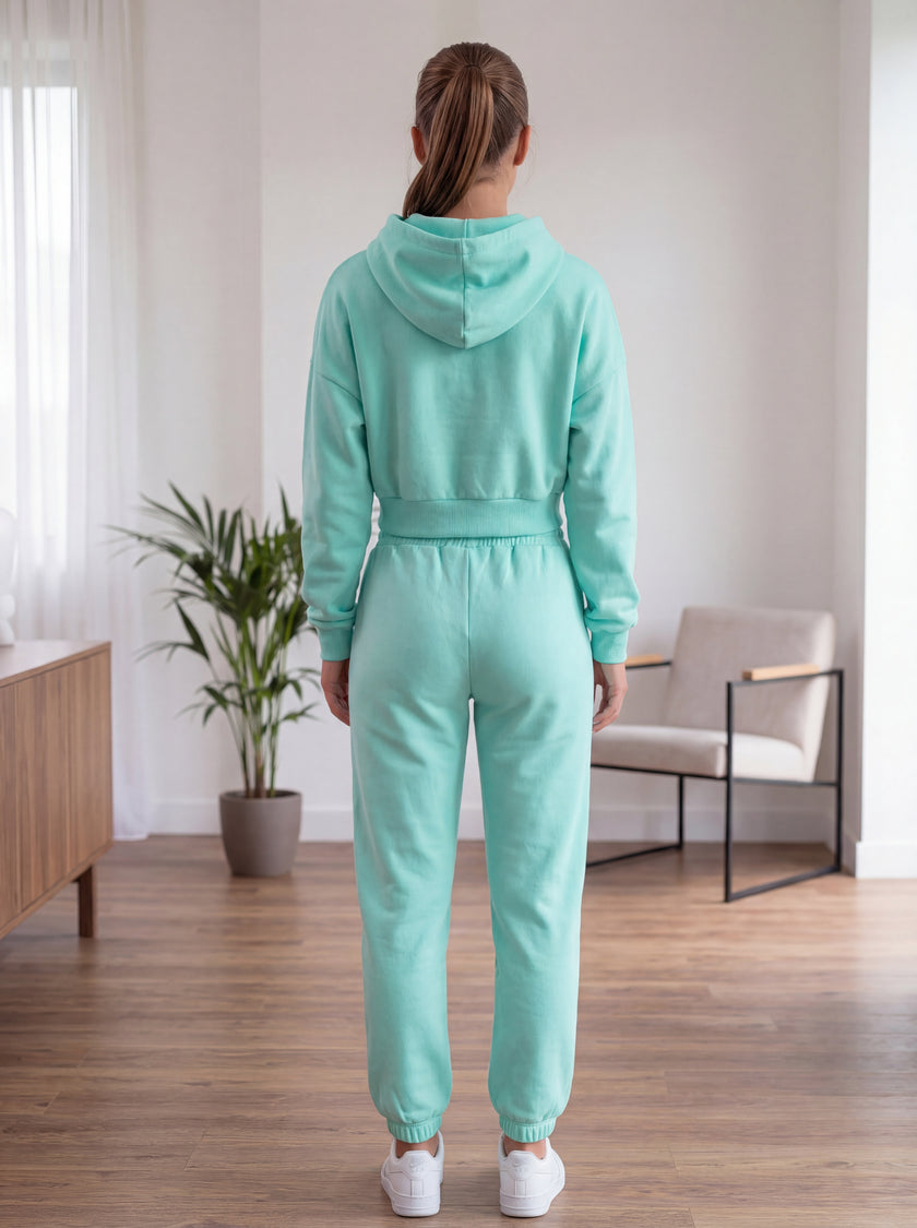 Σετ Crop Hoodie & Φόρμας | Παστέλ Φόρμα σε 3 Χρώματα