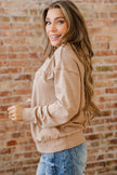 High-rise saved by grace Letter Embroidery Mineral Wash Loose Sweatshirt